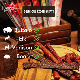 Jerky.com hot venison stick delivers bold heat in each bite.