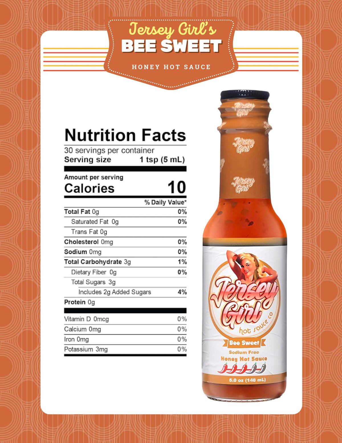Jersey Girl Classic Habanero & Fresno sauce bottle for tacos.