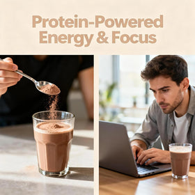 JERYMVA Caramel Protein Iced Coffee label closeup with natural ingredients