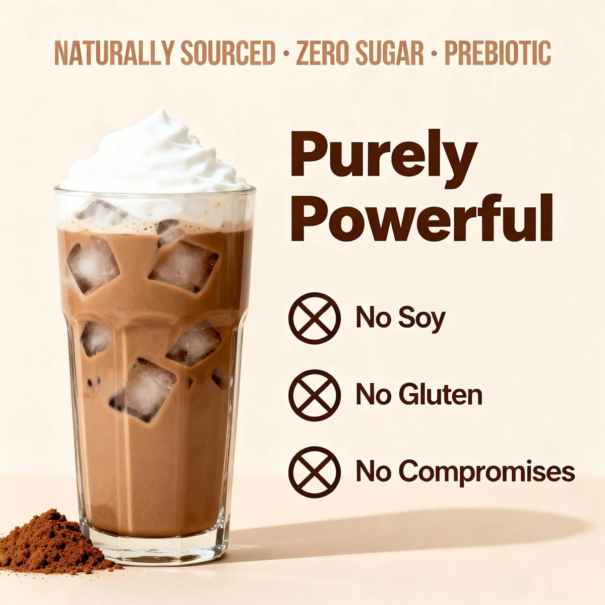JERYMVA Caramel Protein Iced Coffee mug-serve ready to drink on the go