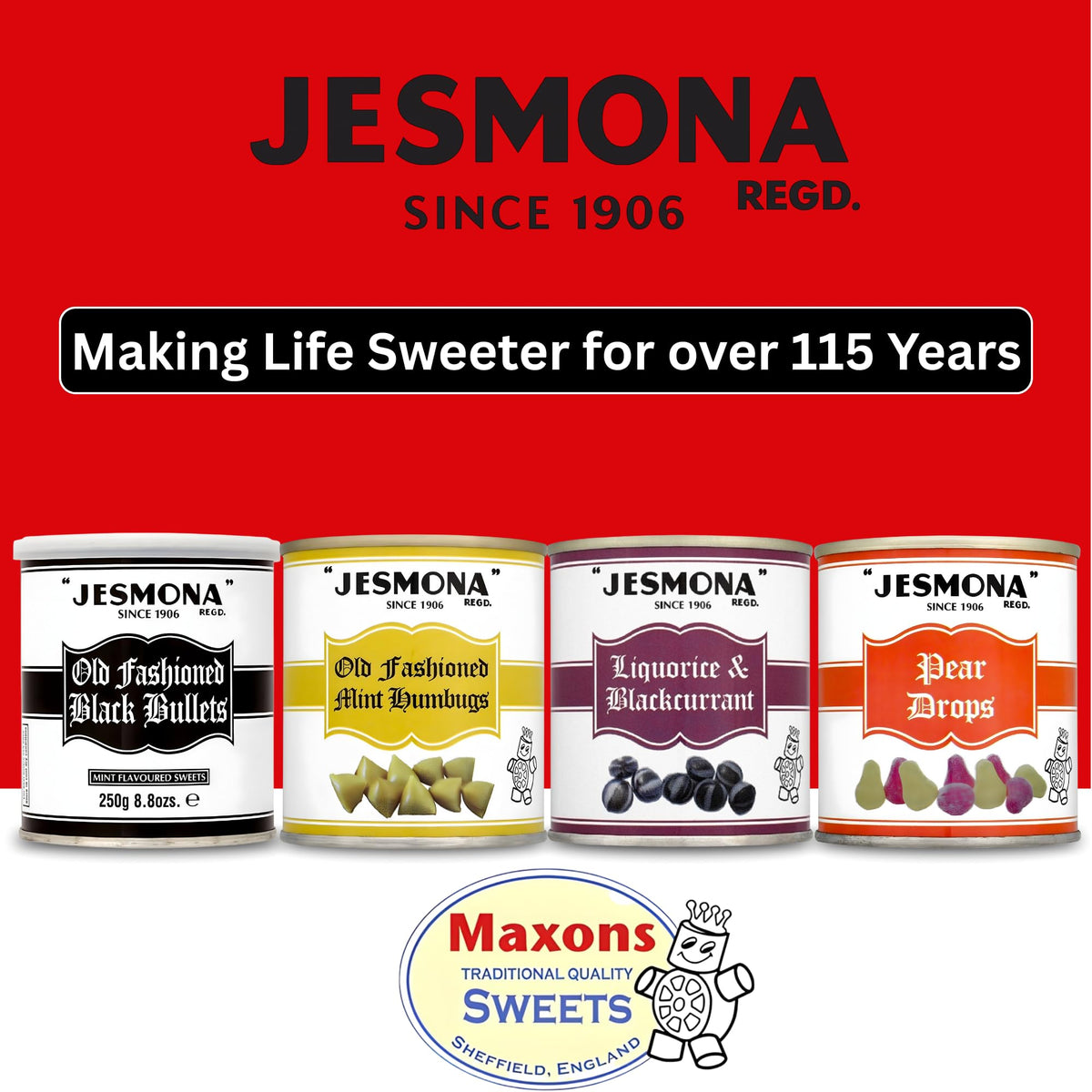 Jesmona Pear Drops classic snack pairs with tea-time moments.