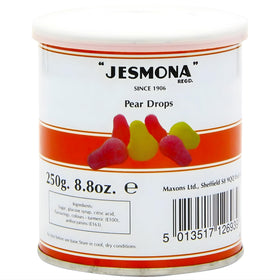 Jesmona Pear Drops closeup-fruit-flavor highlights pear taste in each sweet.