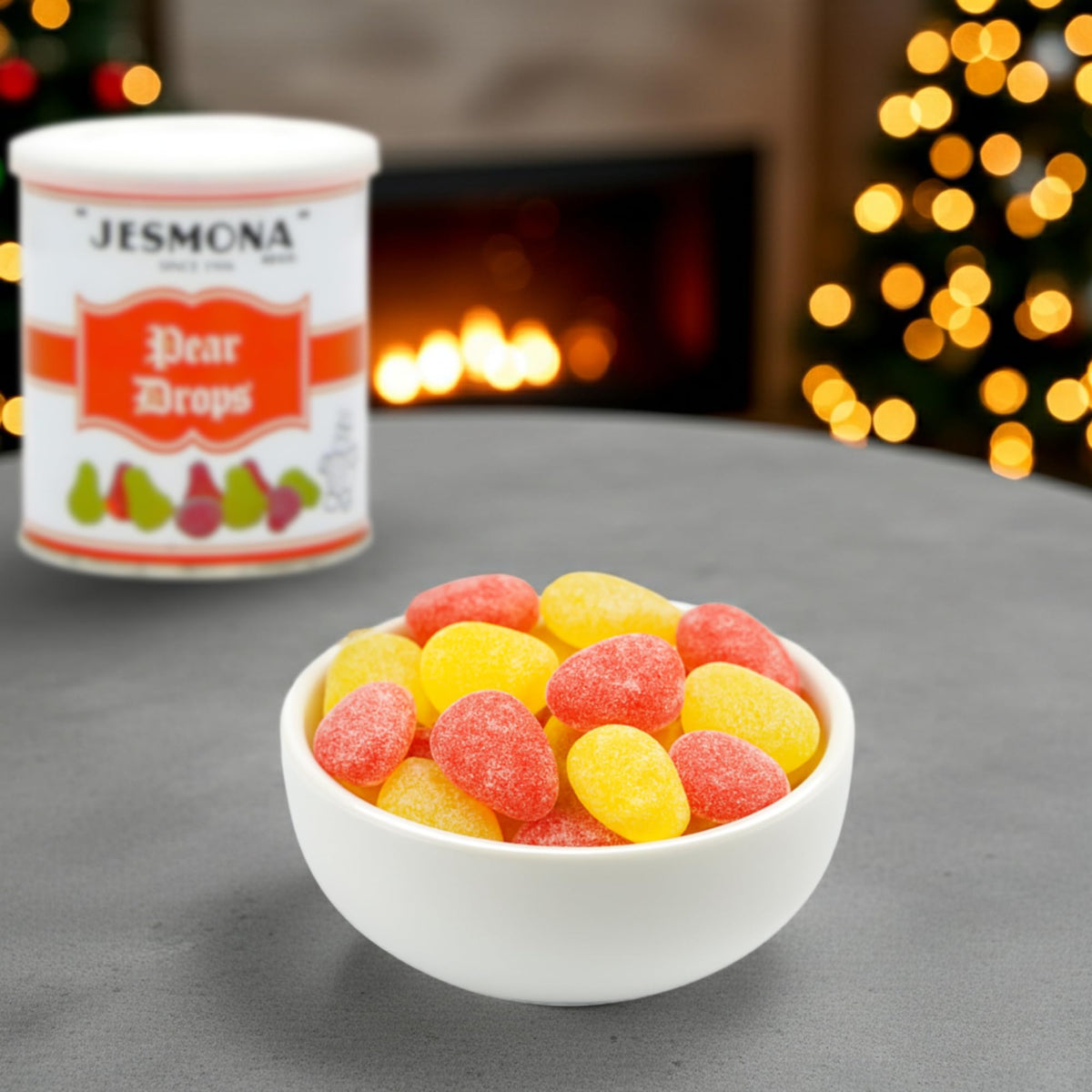 Jesmona Pear Drops English confectionery captures heritage flavor in a bite.