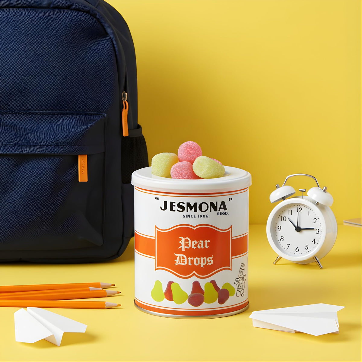 Jesmona Pear Drops pear-shaped-sweets emphasize classic English confectionery appeal.