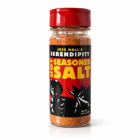 Jess Hall's Serendipity hot seasoned salt bottle ready for everyday cooking and bold flavor.