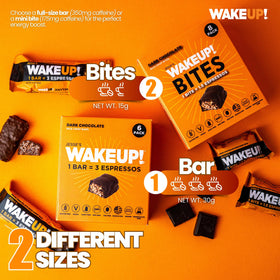 WAKEUP! caffeinated bar suitable for pre-workout energy