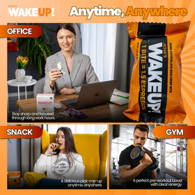 WAKEUP! eight individually wrapped bars in pack