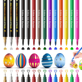 Jewem edible markers 14-pcs set for vibrant cookie and cake decorating.