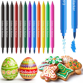 Jewem edible markers with dual tips for fondant detailing and broad color fills