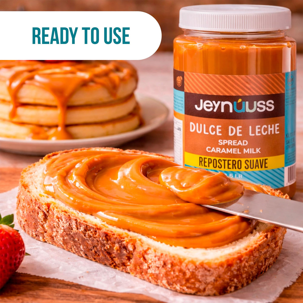 Jeynuuss bake-stable dulce de leche on cupcakes