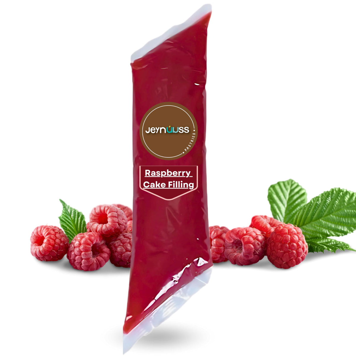 Jeynuuss Raspberry Cake Filling 2lb tub with rich color for cakes