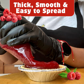 Oven-stable raspberry filling holds its shape during baking