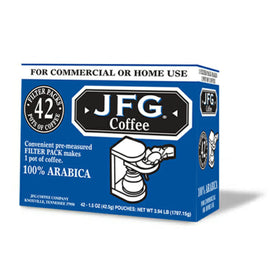 JFG coffee: each pouch makes one pot for quick, consistent mornings.