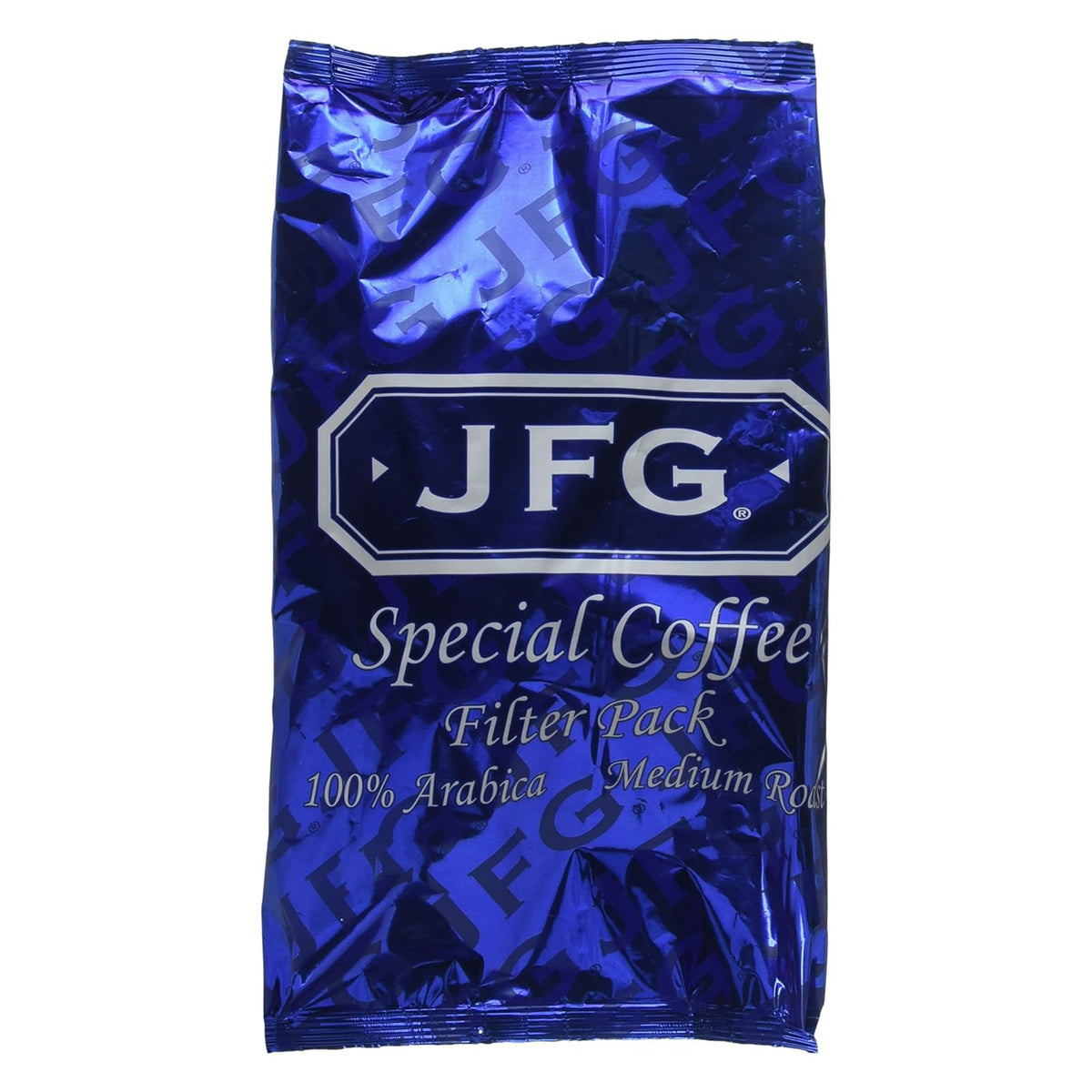 JFG pre-measured filter pack coffee with 42 pouches for easy daily brews.