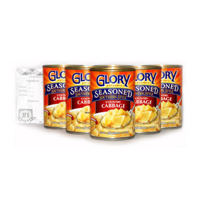 JFS Glory Seasoned Country Cabbage can with label, ready to heat for a quick Southern-inspired meal