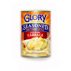 JFS Glory Seasoned Country Cabbage label close-up, highlighting gluten-free and no cholesterol
