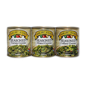JFS Margaret Holmes Greens Variety Pack: all three 27 oz cans, ready for heat-and-serve meals