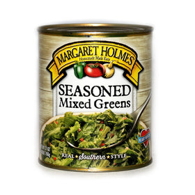 JFS Margaret Holmes mixed greens can, versatile base for soups and sautés