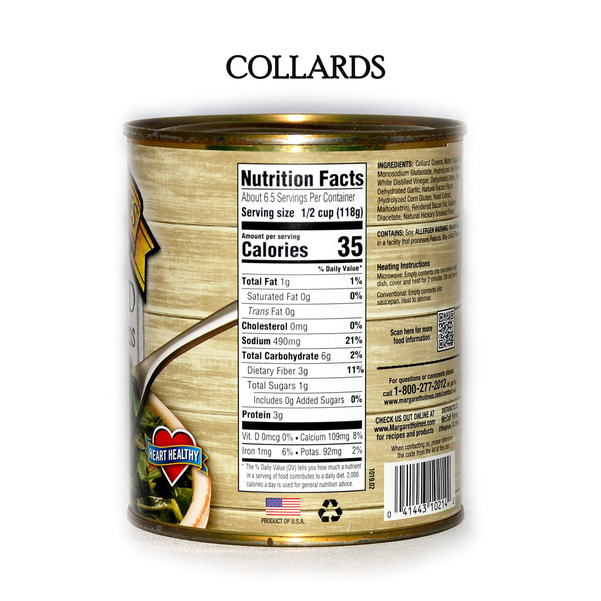 JFS Margaret Holmes greens plated, ready-to-enjoy with cornbread and beans