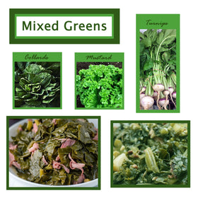 JFS Margaret Holmes greens on store display, shelf-stable convenience