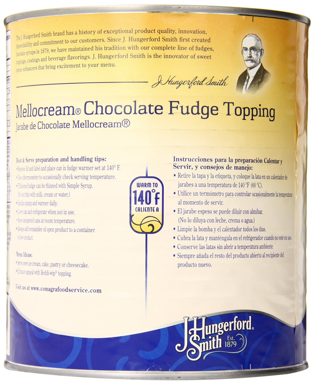 Close-up of J. Hungerford Smith mellocream fudge topping texture showing velvety consistency for toppings