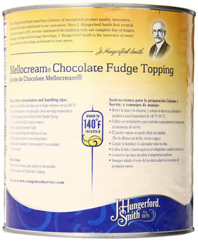 Close-up of J. Hungerford Smith mellocream fudge topping texture showing velvety consistency for toppings