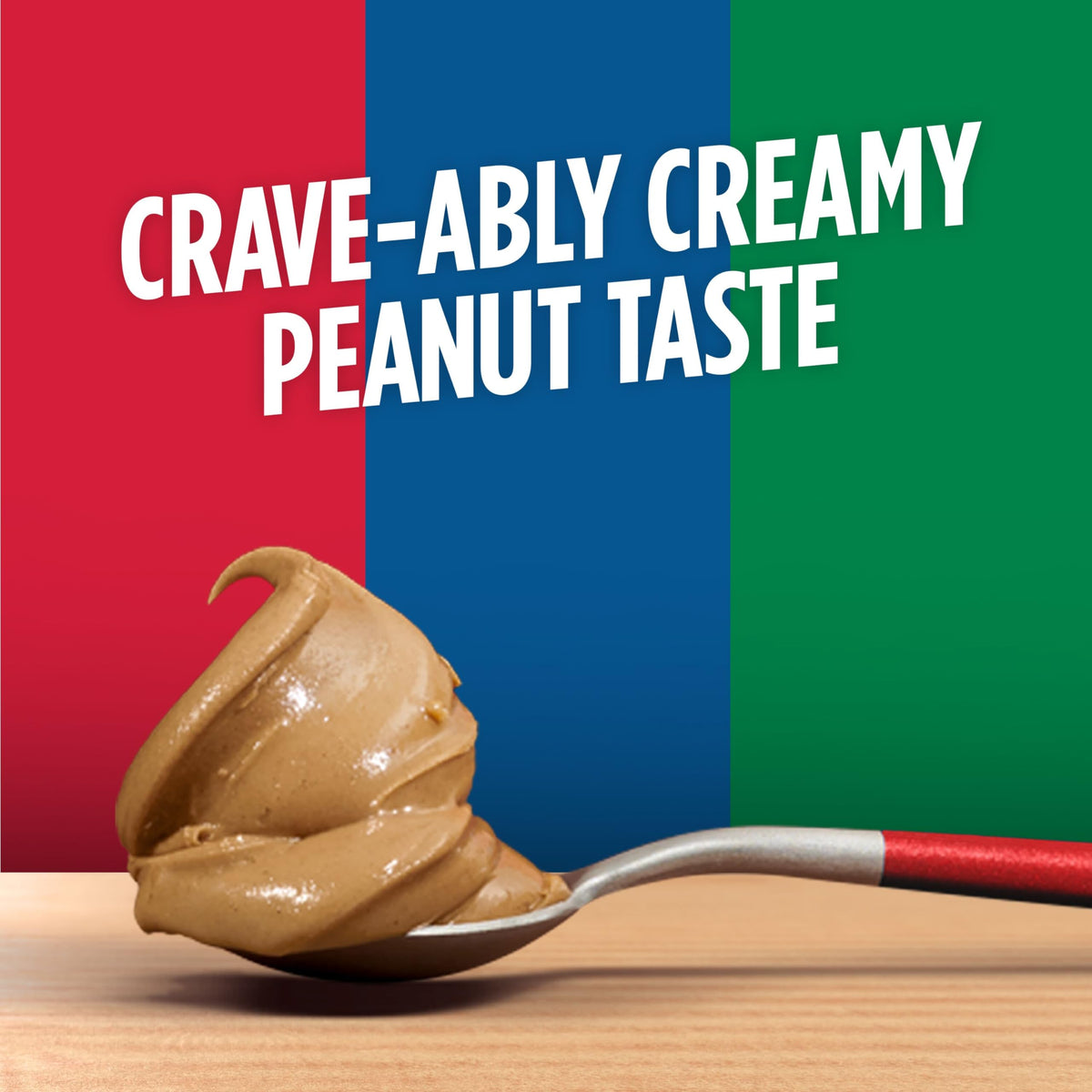 Jif Creamy Peanut Butter spoon dipping for a quick treat.