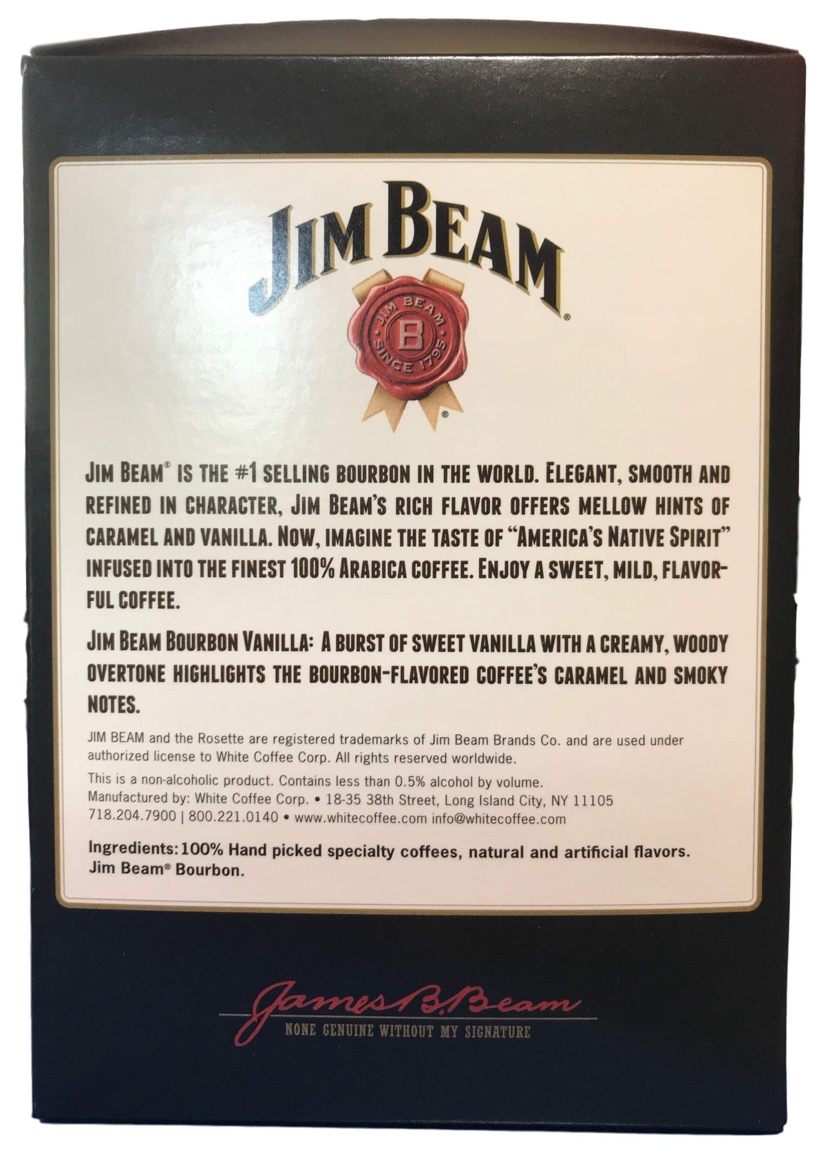 Jim Beam Bourbon Vanilla Keurig-compatible cups prepared for a flavorful brew.