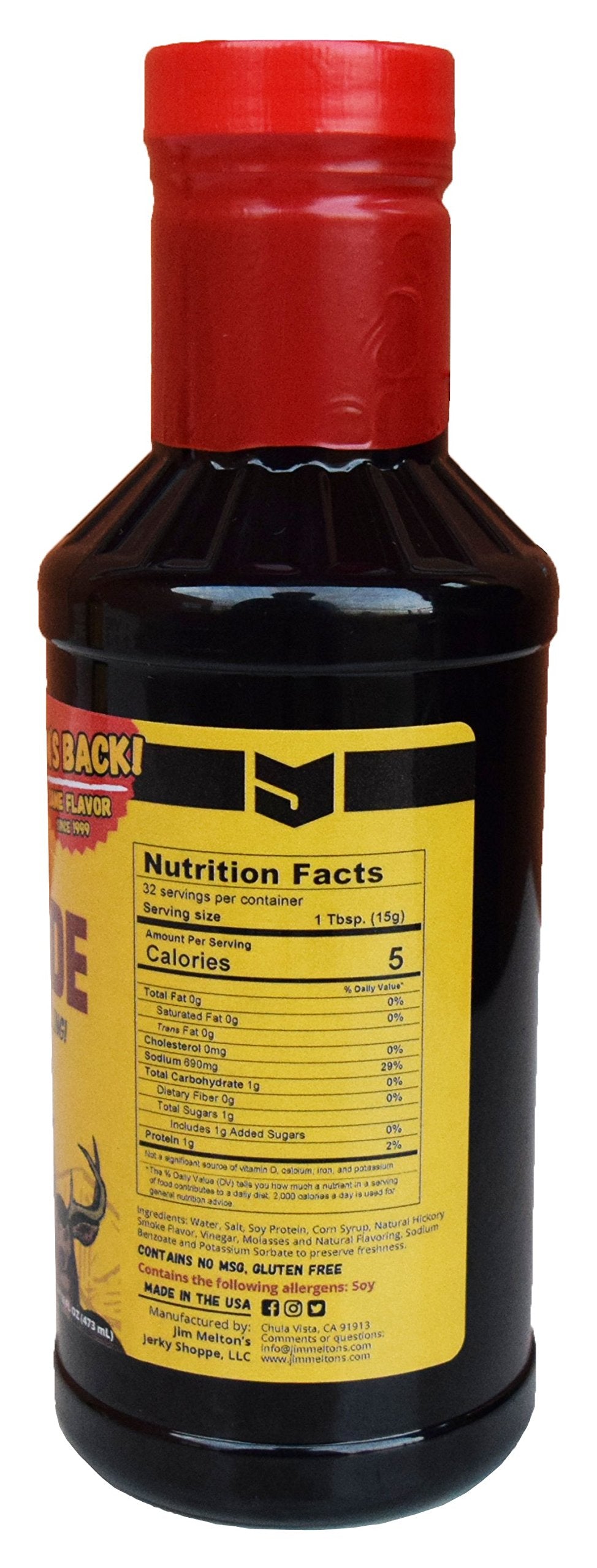 Grill-ready glaze from Jim Melton's Jerky Marinade on meat for barbecued dishes
