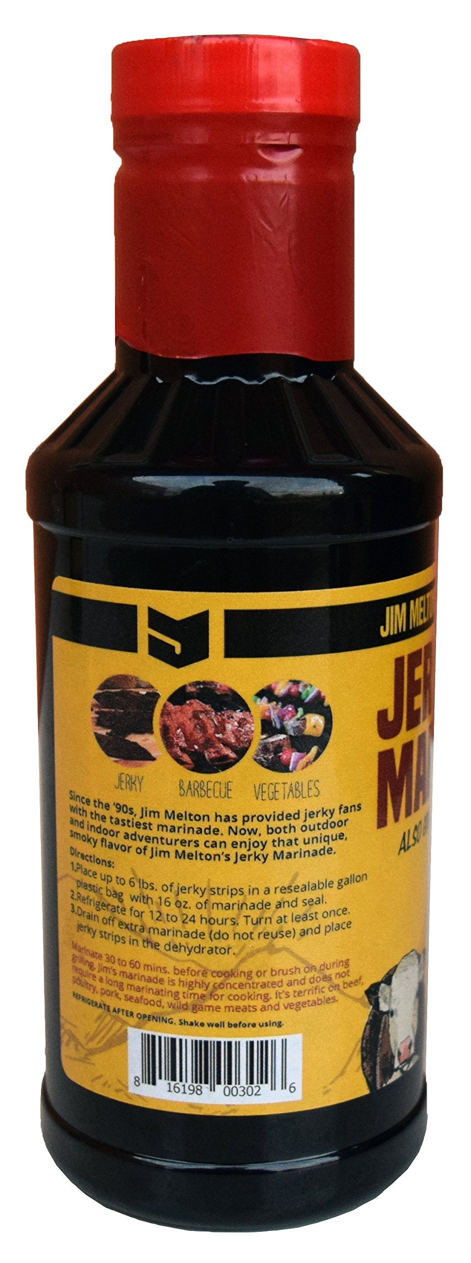 Pouring Jim Melton's Jerky Marinade to flavor meat quickly