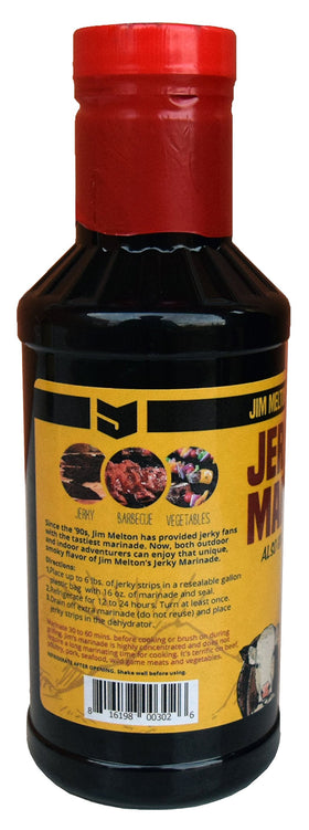 Pouring Jim Melton's Jerky Marinade to flavor meat quickly