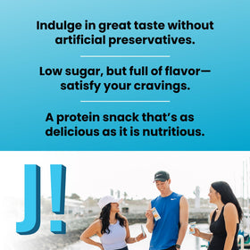 JiMMY'S! bar in bag illustrates portable, everyday protein.