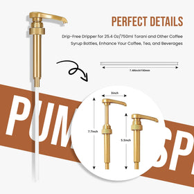 Jimoco Sugar Free Syrup dispenser ready for precise, mess-free pours