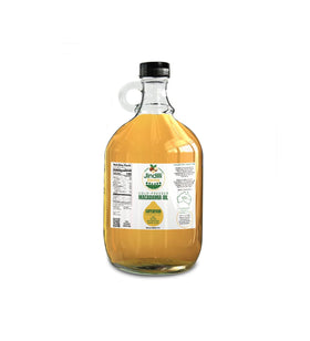 Jindilli Farms Macadamia Oil bottle shows neutral flavor ideal for everyday cooking