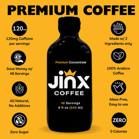 Jinx Coffee Concentrate aroma-steam-shot highlights inviting scent as you pour