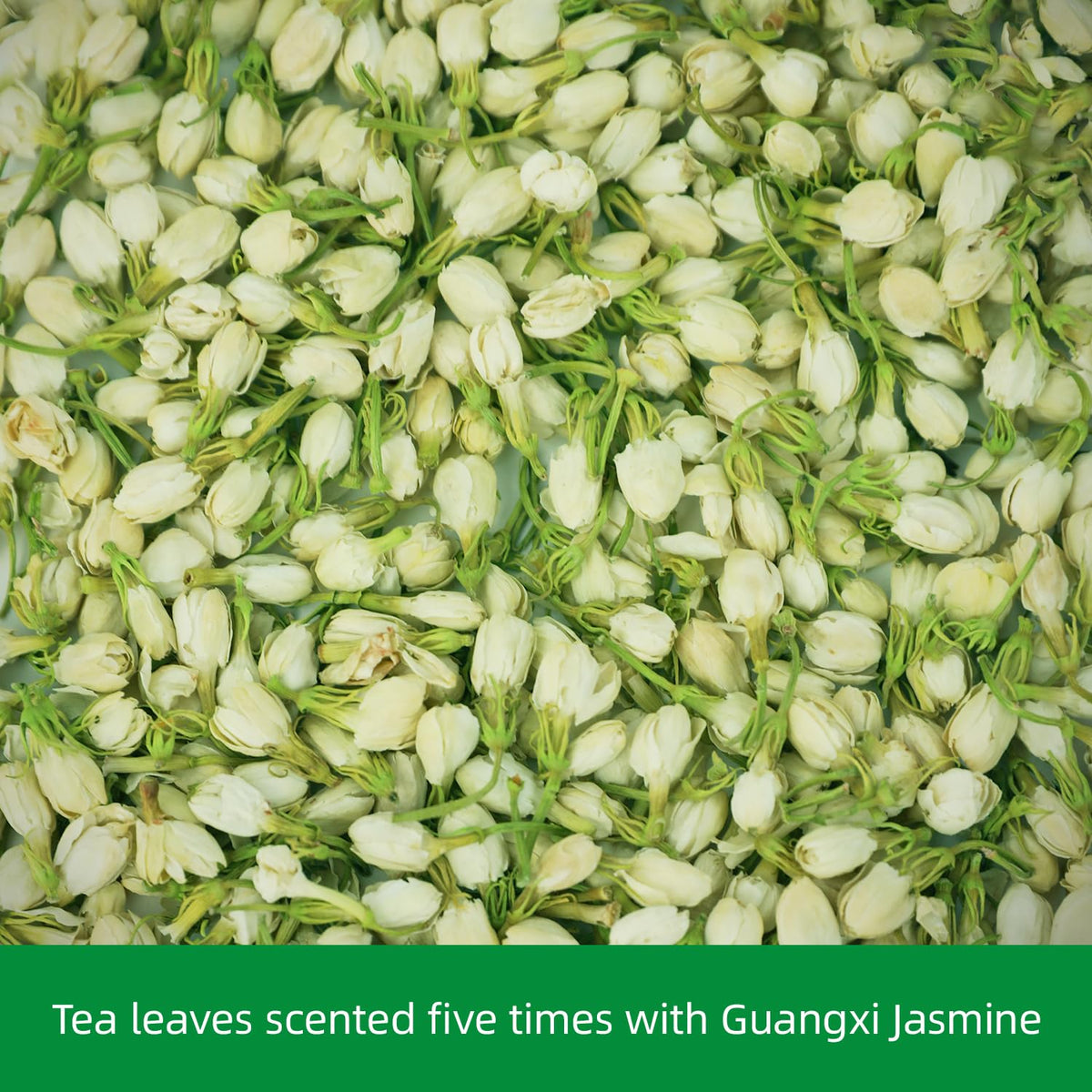 Jiuyu decaf jasmine tea bags release gentle steam and inviting fragrance.
