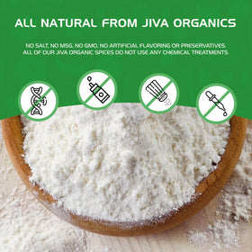 Jiva Organics barley flour mixed with wheat flour for improved rise.