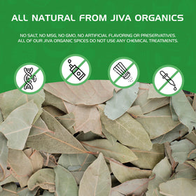 Jiva Organics bay leaves dried texture for rice and curries.