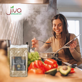 Jiva Organics Brown Basmati Rice origin India signals authentic sourcing