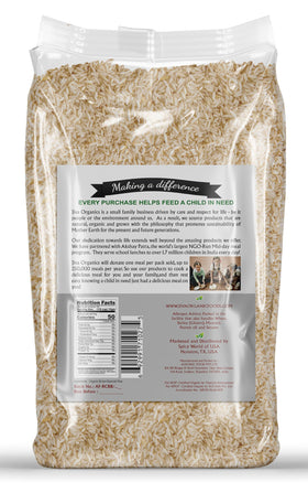 Jiva Organics Brown Basmati Rice value-packed 10 lb bag for families.