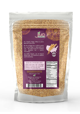 Jiva Organics bulgur served with vegetables, a wholesome side option.