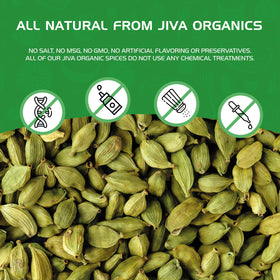 Jiva Organics cardamom pods for baking and traditional recipes.