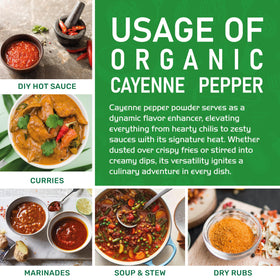 Jiva Organics culinary scene: skillet sizzling as cayenne adds kick
