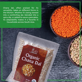 Jiva Organics Chana Dal raw yellow beans ready to soak for quicker, flavorful meals