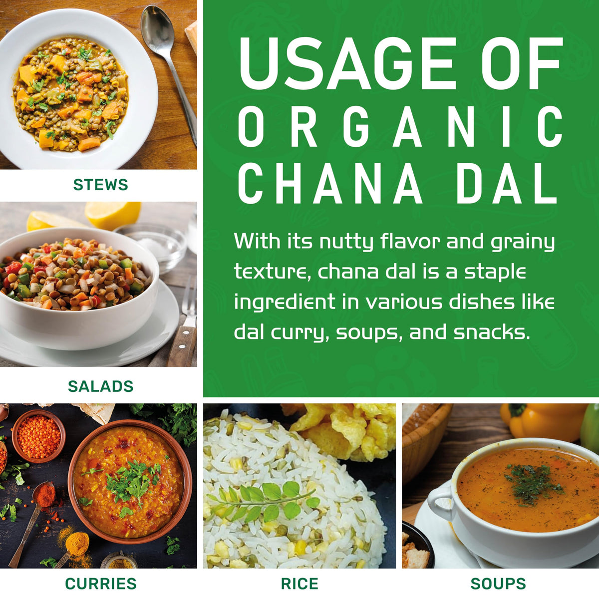 Jiva Organics Chana Dal with rice dishes idea conveys versatile, hearty meals