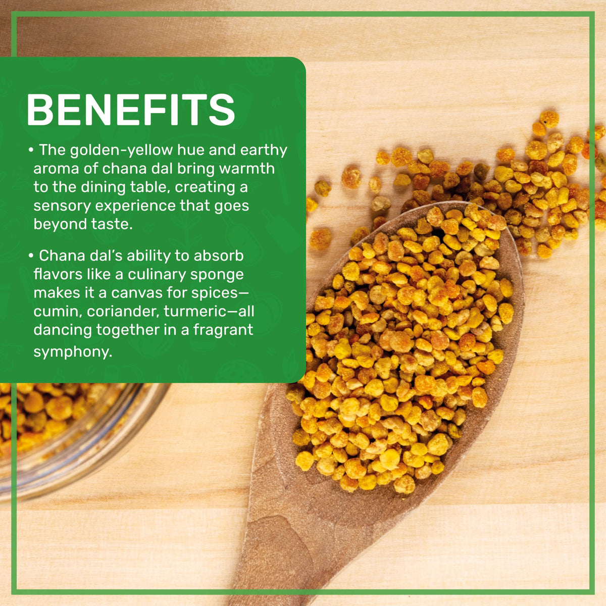 Jiva Organics Chana Dal soaked and rinsed showing plump, ready-to-cook legumes