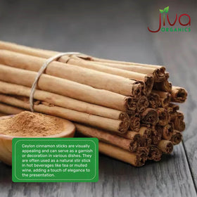 Jiva Organics fair-trade label emphasizing ethical sourcing and community support.