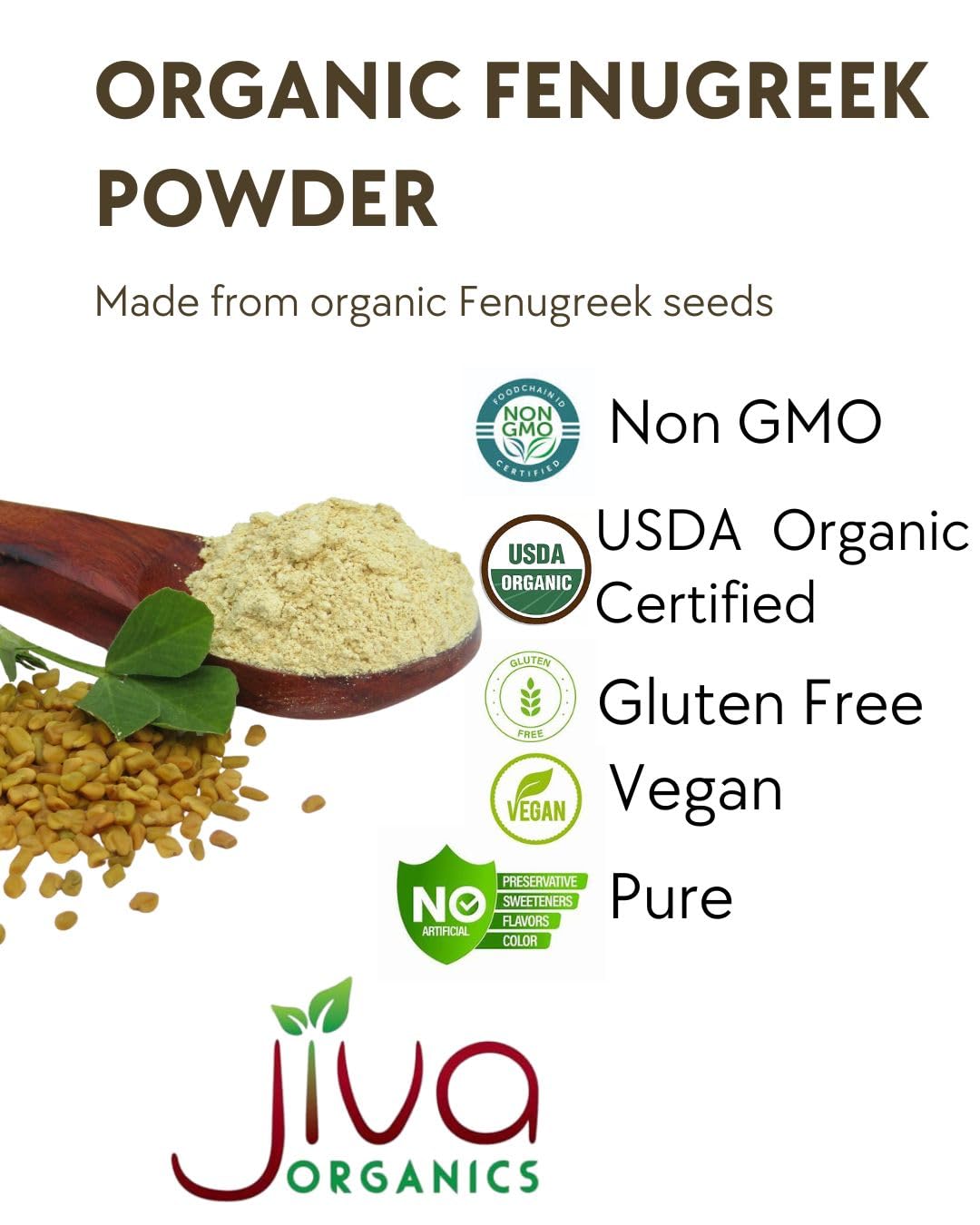 Jiva Organics fenugreek powder kitchen use for curries and sauces