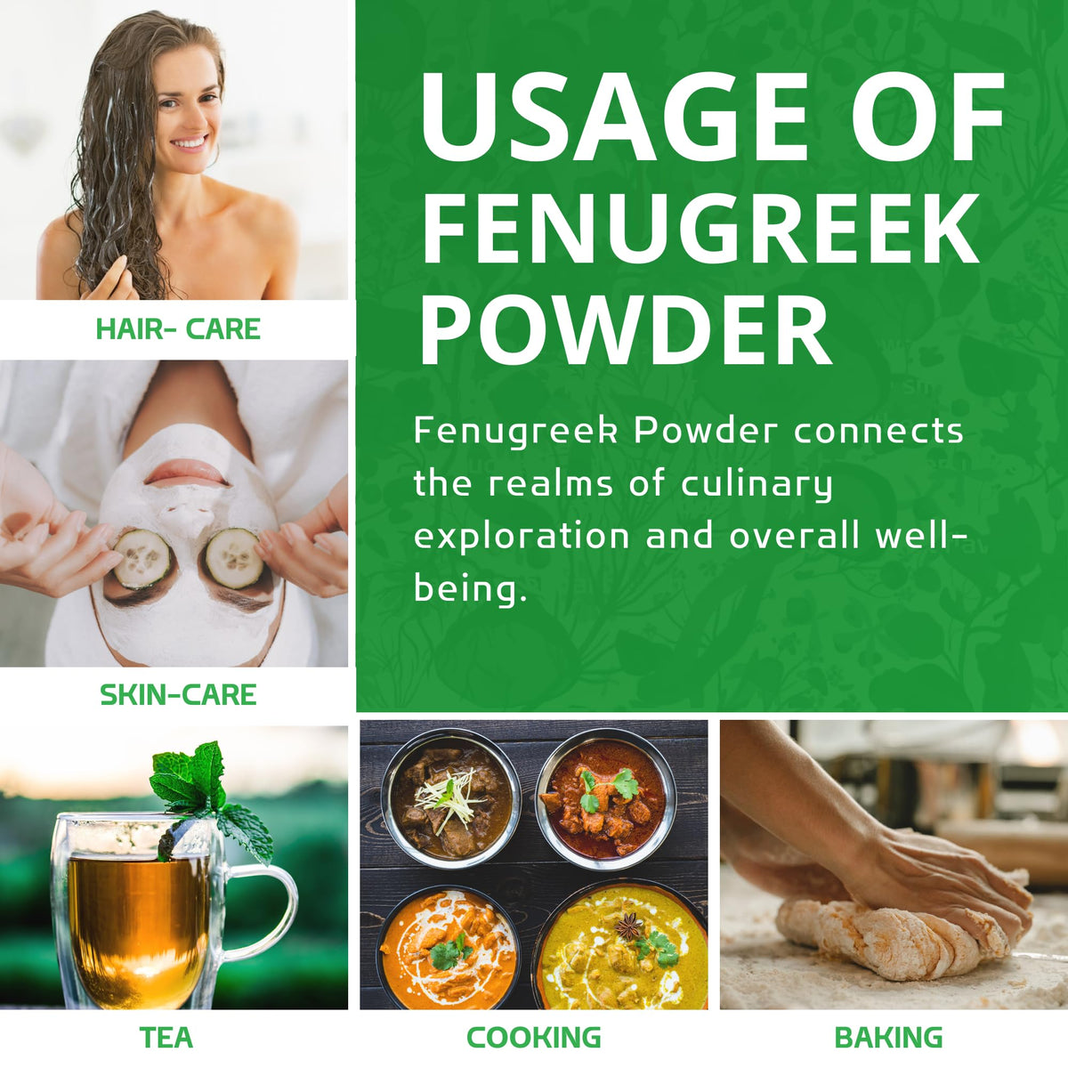 Jiva Organics fenugreek powder pour demonstrates ease of measurement