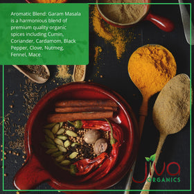 Jiva Organics Garam Masala bulk spice pantry storage ideas.